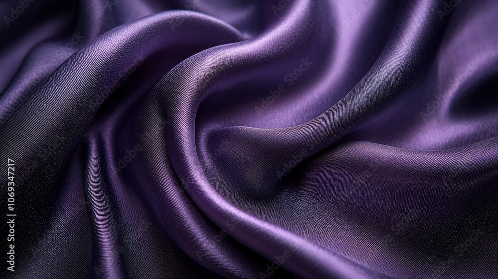 Fototapeta premium Close-up view of purple fabric with smooth texture