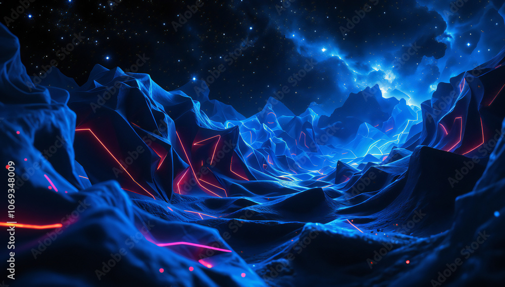 Obraz premium abstract blue background with stars