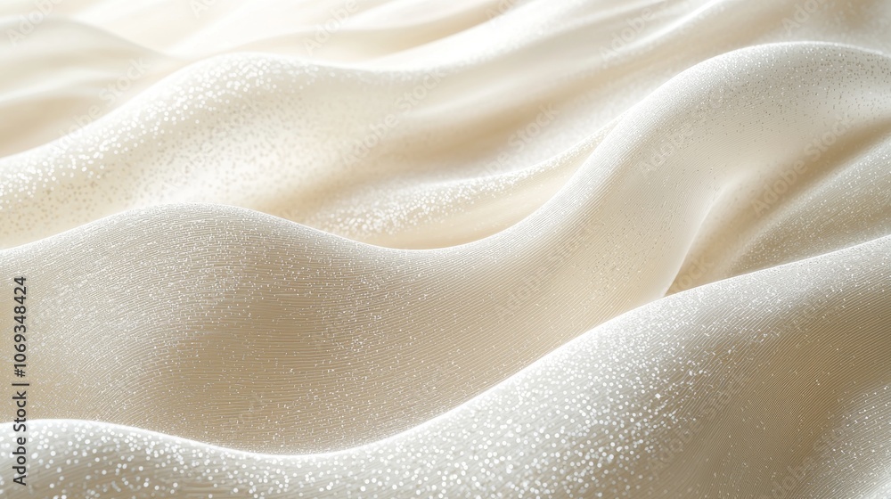 Elegant Cream Waves with Subtle Glitter Texture Elegant Cream Waves with Subtle Glitter Texture