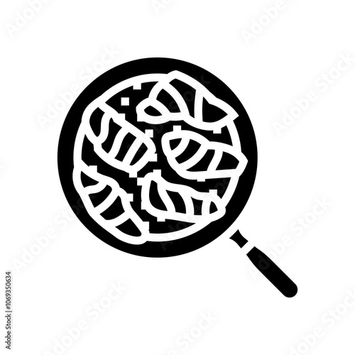 teriyaki fish glyph icon vector. teriyaki fish sign. isolated symbol illustration