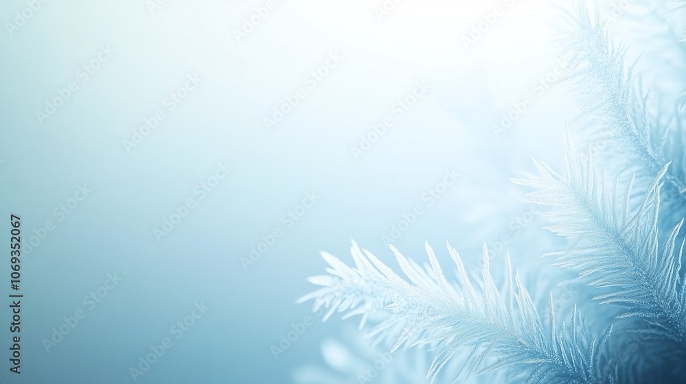 Abstract delicate frost patterns on an icy window, capturing the intricate and beautiful textures in shades of blue, New Year background, winter cold and holidays concept Abstract delicate frost patterns on an icy window, capturing the intricate and beautiful textures in shades of blue, New Year background, winter cold and holidays concept