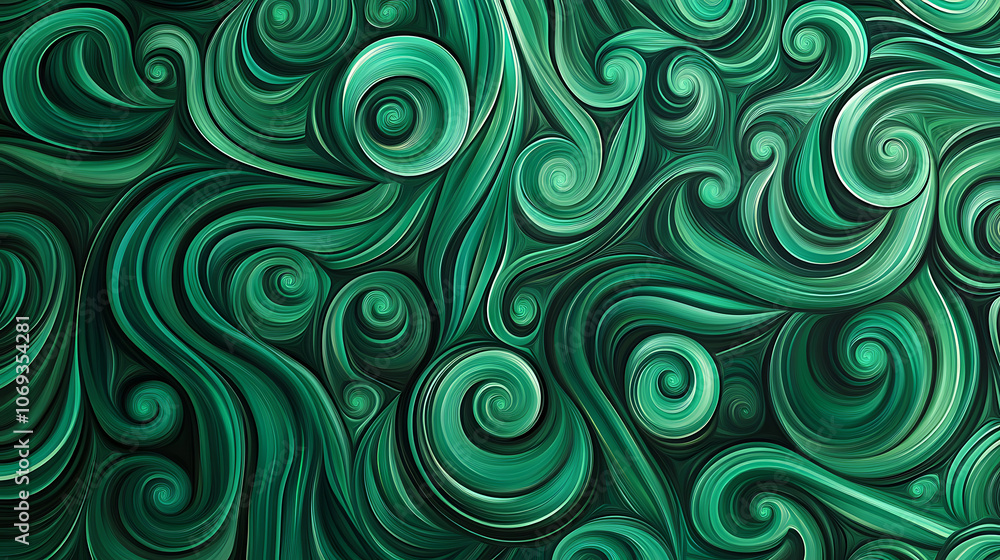 seamless modern abstract background with green swirls in modern and futuristic style seamless modern abstract background with green swirls in modern and futuristic style