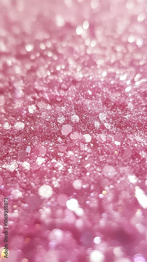 Pink Glitter Texture with Sparkling Effect, Perfect for Festive Backgrounds Pink Glitter Texture with Sparkling Effect, Perfect for Festive Backgrounds
