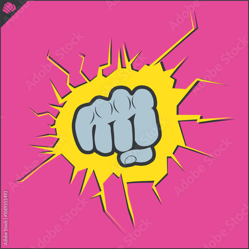 Karate emblem. Martial art creative colored simbol design. Vector, EPS.