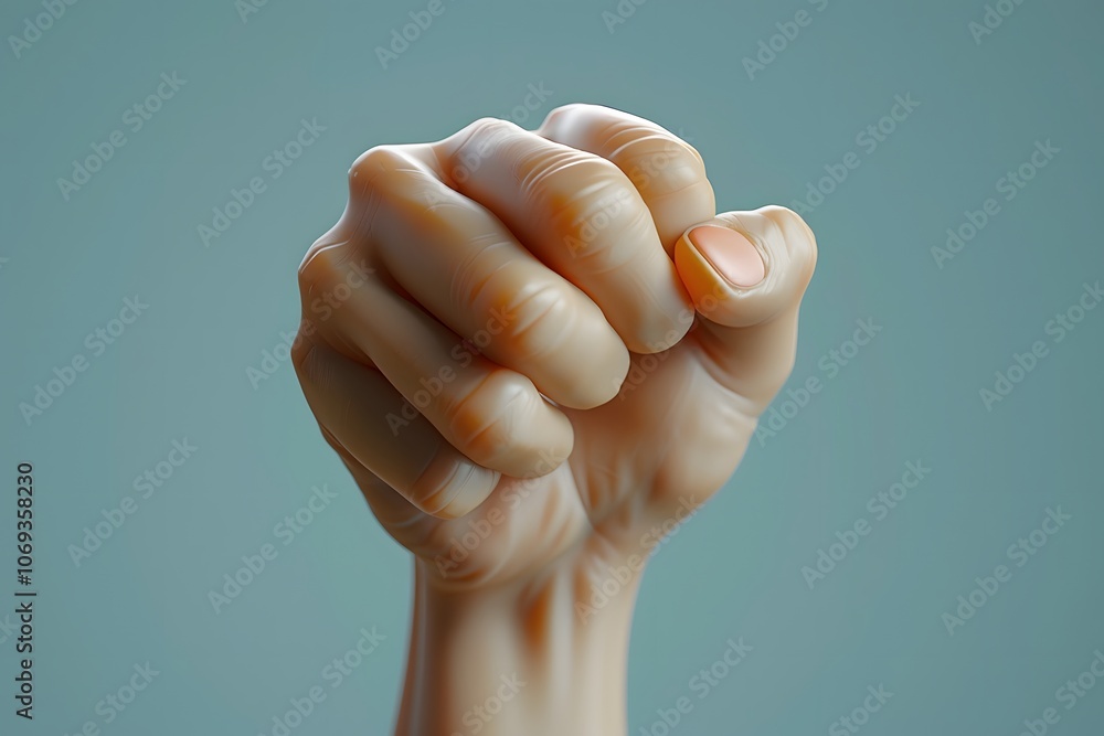 A Close-Up of a Fist Symbolizing Strength and Determination A Close-Up of a Fist Symbolizing Strength and Determination