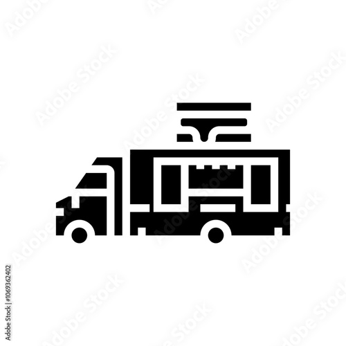 gourmet grilled cheese food truck glyph icon vector. gourmet grilled cheese food truck sign. isolated symbol illustration