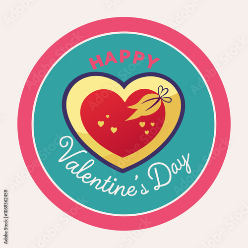 Variety in design: "Happy Valentine's Day" on our stickers.