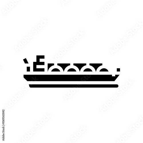 liquefied natural gas carrier glyph icon vector. liquefied natural gas carrier sign. isolated symbol illustration