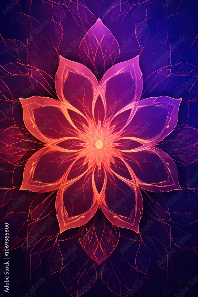 Abstract purple red background with subtle flowers rangoli pattern Abstract purple red background with subtle flowers rangoli pattern