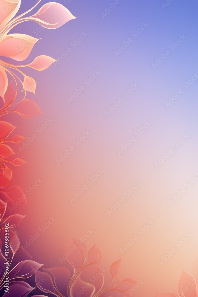 Naklejka premium Abstract purple red background with subtle flowers rangoli pattern