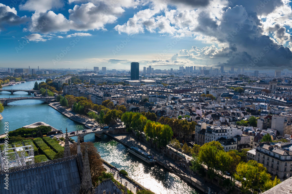 Fototapeta premium photography of landscapes of the city of Paris from above
