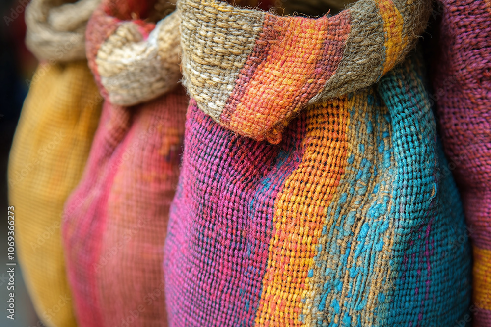 a traditional woven net bag used in Colombian rural areas. a traditional woven net bag used in Colombian rural areas.
