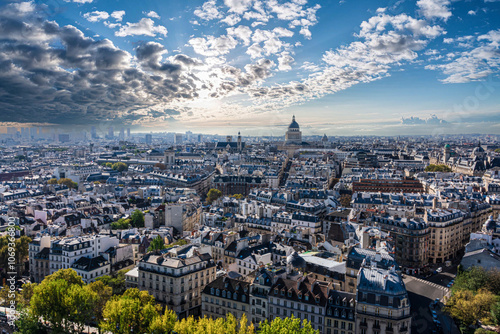 photography of landscapes of the city of Paris from above