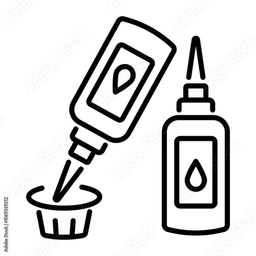 A linear icon of tattoo ink 