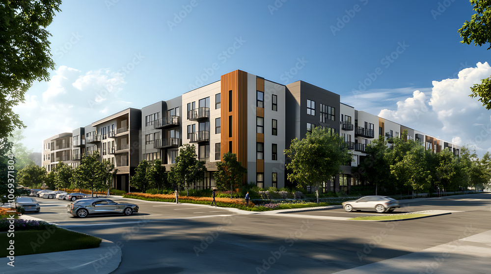 Obraz premium A modern co-living space with shared amenities and a community atmosphere
