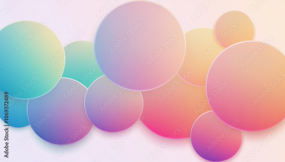Soft, translucent bubbles in pastel hues floating on a gradient background. Delicate and ethereal design with a calming, airy feel Soft, translucent bubbles in pastel hues floating on a gradient background. Delicate and ethereal design with a calming, airy feel