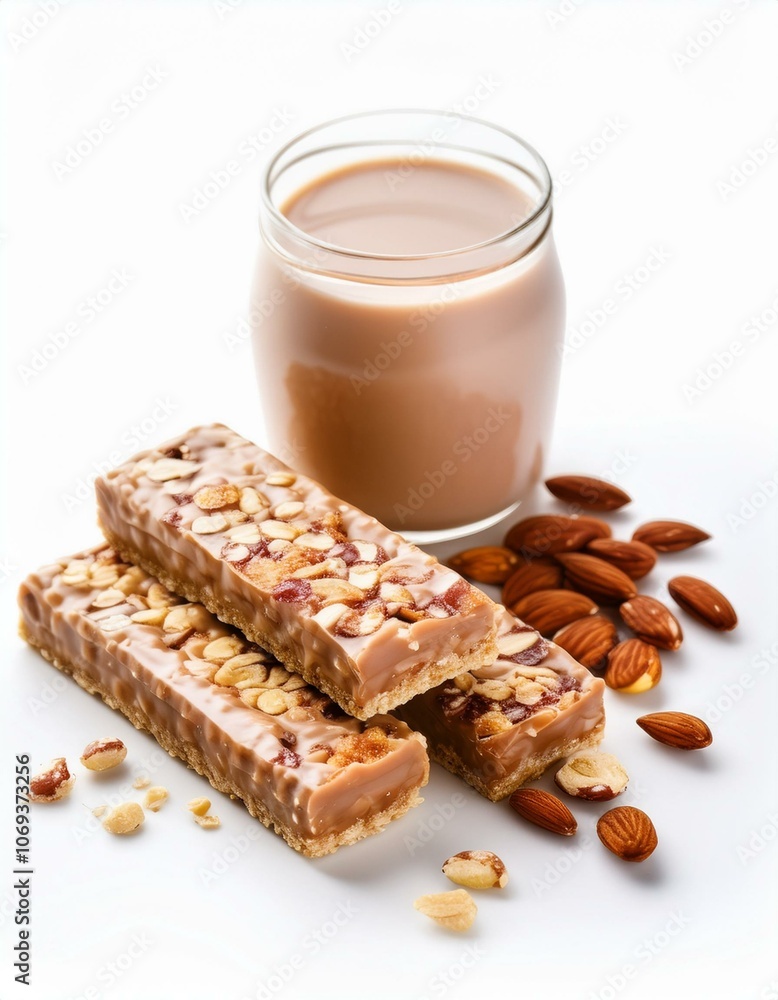 Protein bar isolated on white background Protein bar isolated on white background