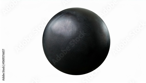 floated round black ball isolate on White background PNG