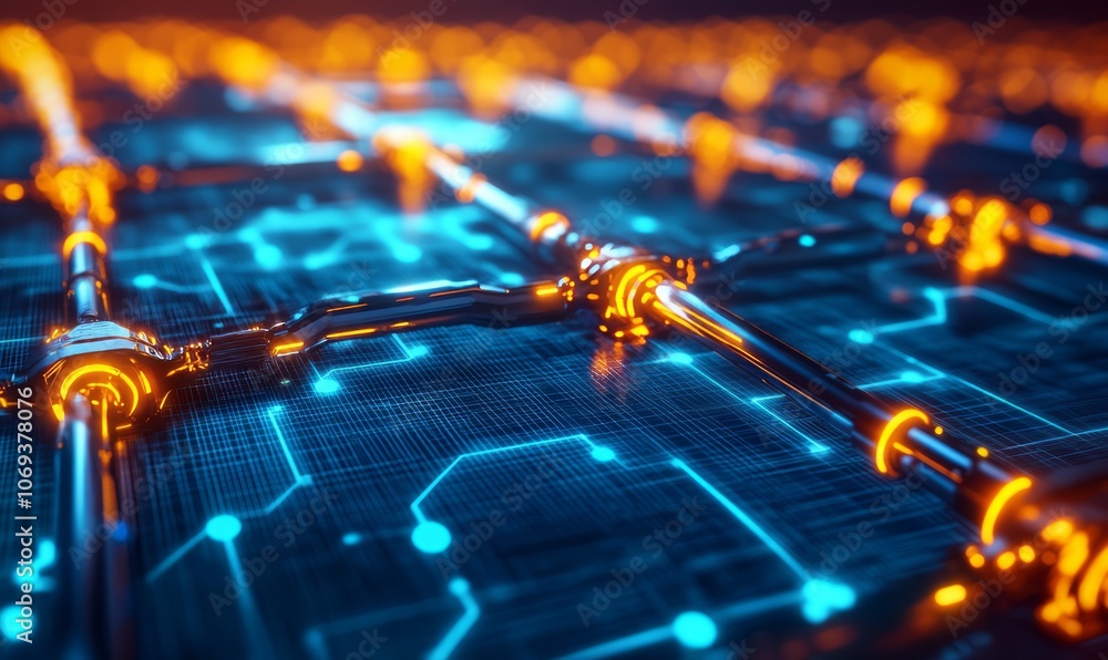Financial blockchain circuits, neon light glow, digital economy background, futuristic tech Financial blockchain circuits, neon light glow, digital economy background, futuristic tech