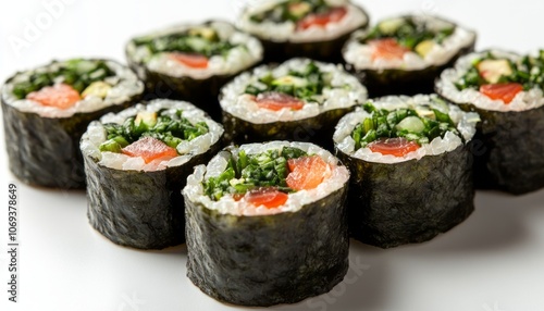 Wallpaper Mural Delicious sushi rolls arranged on a clean surface showcasing fresh ingredients and colors Torontodigital.ca