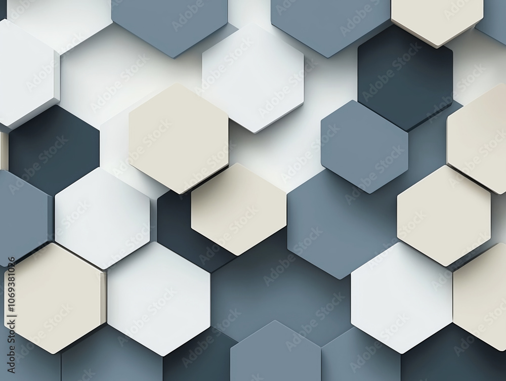 Modern abstract background featuring interlocking hexagonal tiles Modern abstract background featuring interlocking hexagonal tiles