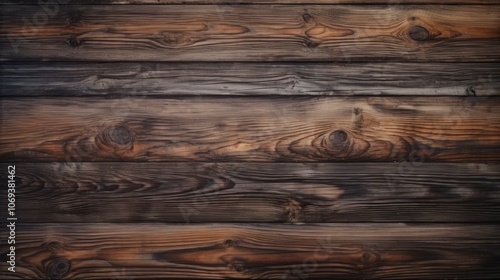 Wallpaper Mural wooden plank background Dark Brown Wooden Planks with Rich Grain and Knots, Smooth Surface Reflecting Soft Light, Ideal for Rustic Interior Decoration Torontodigital.ca