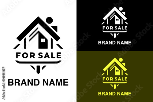 real estate logo realtor service property firm house diamond shaped vector home icon