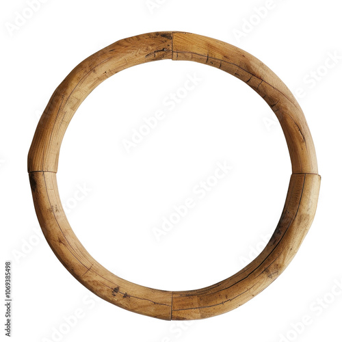 rustic wooden circle, showcasing natural textures and grain patterns, perfect for home decor or artistic displays. Its unique shape adds touch of warmth and charm to any space