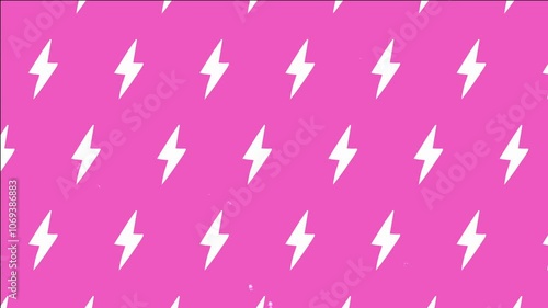Pink background with white lightning bolts pattern. Suitable for design projects related to energy, power, speed, or modern concepts.apt background