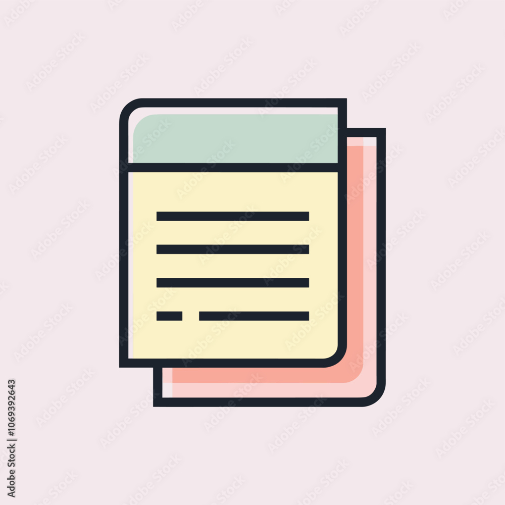 Illustration of two overlapping pastel-colored notepads, one yellow and one pink, on a light background. Illustration of two overlapping pastel-colored notepads, one yellow and one pink, on a light background.