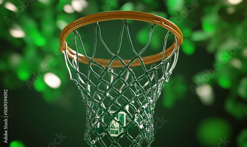 NBA basketball. Scoring basket with Boston Celtics logo. Regular season or Playoffs game concept.