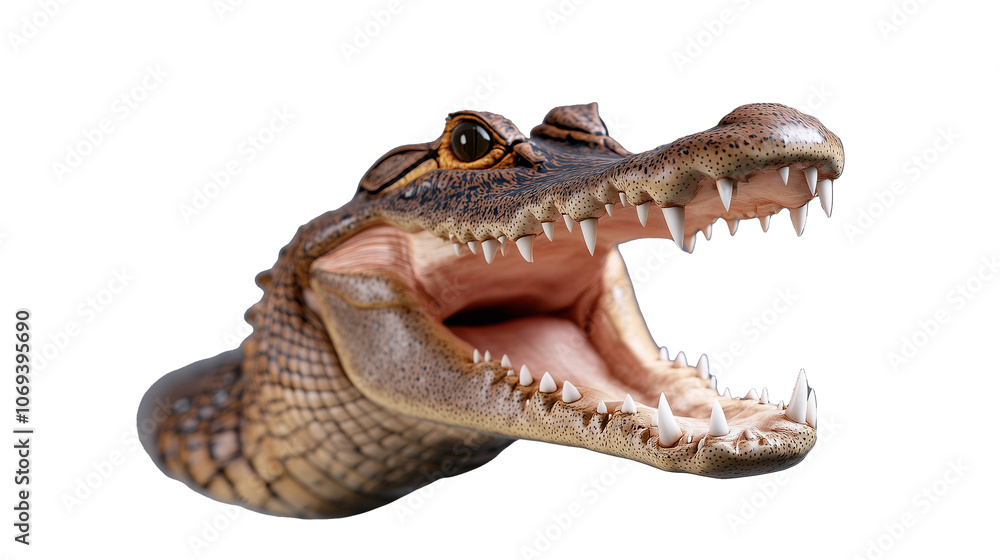 Fototapeta premium Crocodile head with open mouth