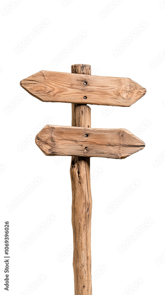Wooden directional sign with multiple arrows Wooden directional sign with multiple arrows