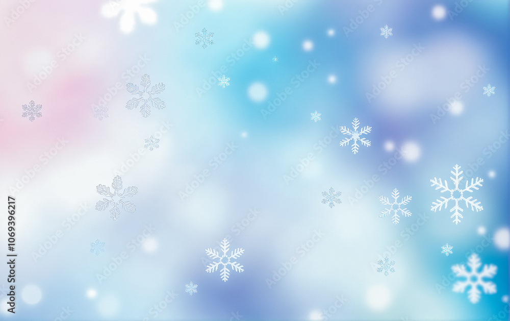 Snowflake shaped bokeh. Combined with blue background. Christmas concept. Snowflake shaped bokeh. Combined with blue background. Christmas concept.