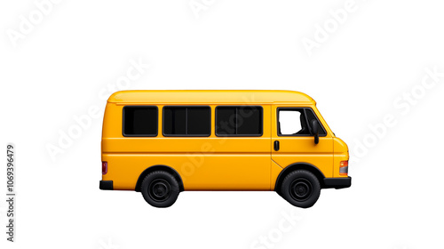 Yellow school bus side view