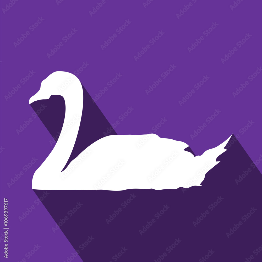 Graceful Swan or Duck Silhouette Vector. Simple Icon Style, Isolated Background, Editable EPS for Elegant Graphics and Nature-themed Prints Graceful Swan or Duck Silhouette Vector. Simple Icon Style, Isolated Background, Editable EPS for Elegant Graphics and Nature-themed Prints
