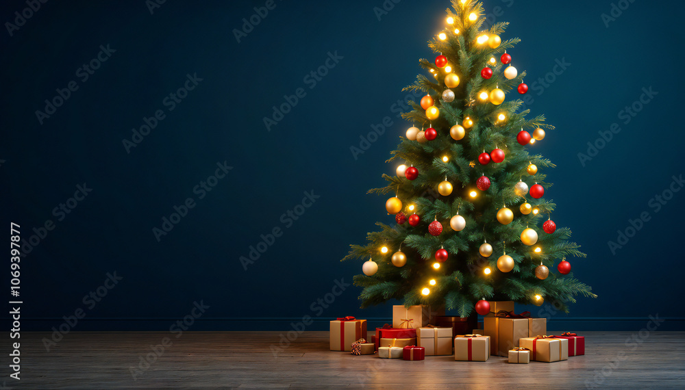 christmas tree with presents christmas tree with presents