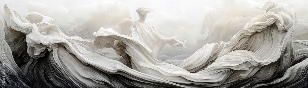 Smooth Grey Abstract Flowing Design in Anime Style Smooth Grey Abstract Flowing Design in Anime Style