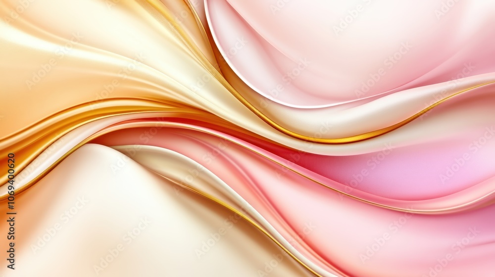 Flowing Pink and Orange Abstract Flowing Pink and Orange Abstract