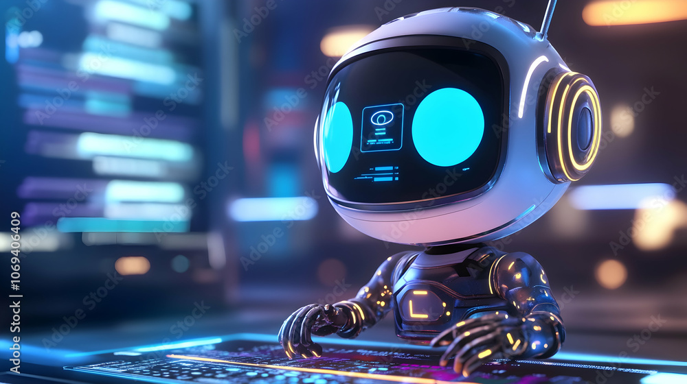 AI app teaches kids to code, representing future education technology. 4k image AI app teaches kids to code, representing future education technology. 4k image