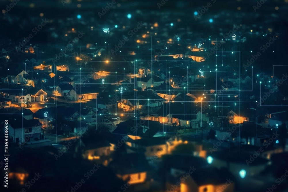 Smart city network nighttime connectivity of digital communities and iot enabled suburban homes Smart city network nighttime connectivity of digital communities and iot enabled suburban homes
