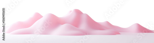 PNG Flat pastel pink snowbank design minimalist landscape. photo