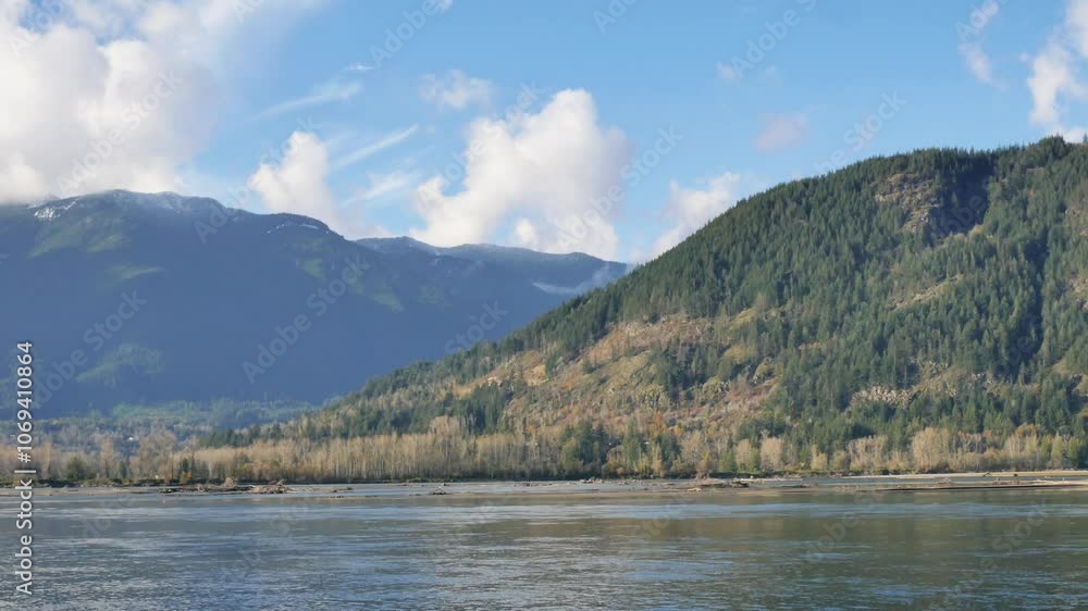 Island 22 Regional Park along Fraser River during a fall season in Chilliwack, British Columbia, Canada Island 22 Regional Park along Fraser River during a fall season in Chilliwack, British Columbia, Canada