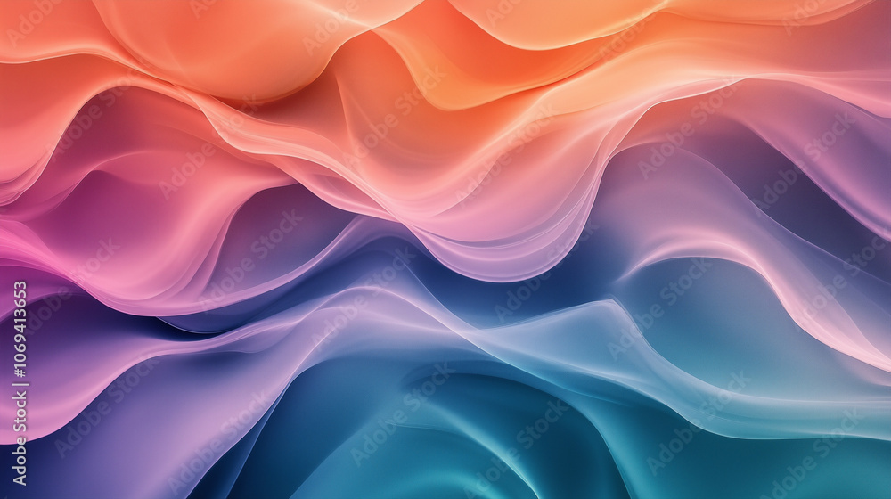 Obraz premium Fond d'écran abstrait fluide avec dégradés de couleurs vives et texture douce