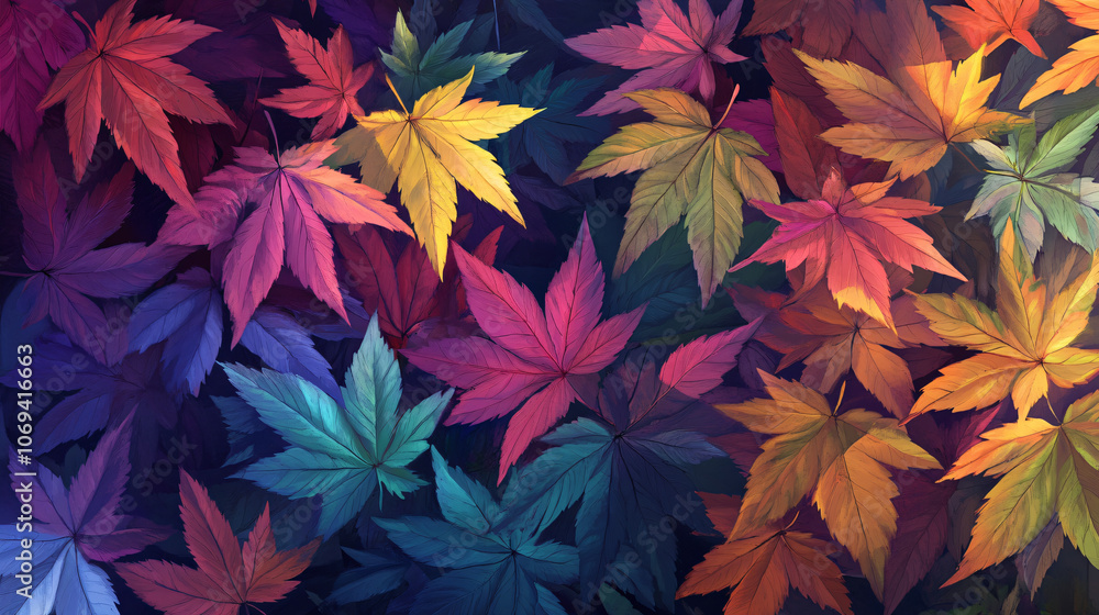 A stylized illustration of a group of colorful maple leaves scattered.A stylized illustration of a group of colorful maple leaves scattered. A stylized illustration of a group of colorful maple leaves scattered.A stylized illustration of a group of colorful maple leaves scattered.
