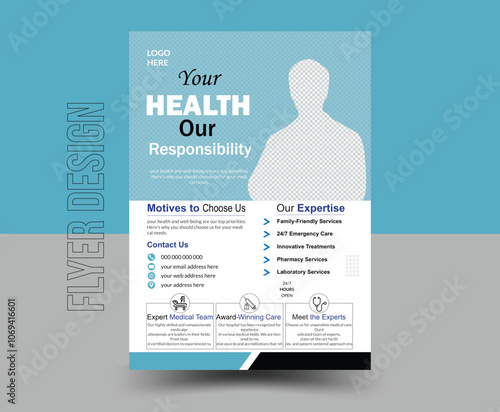 Corporate healthcare and medical flyer  design