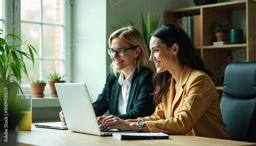 Two Businesswomen Collaborating