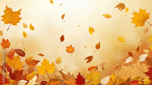 autumn background with leaves