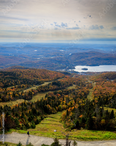 Panoramic landscape from atop of Mont Tremblant