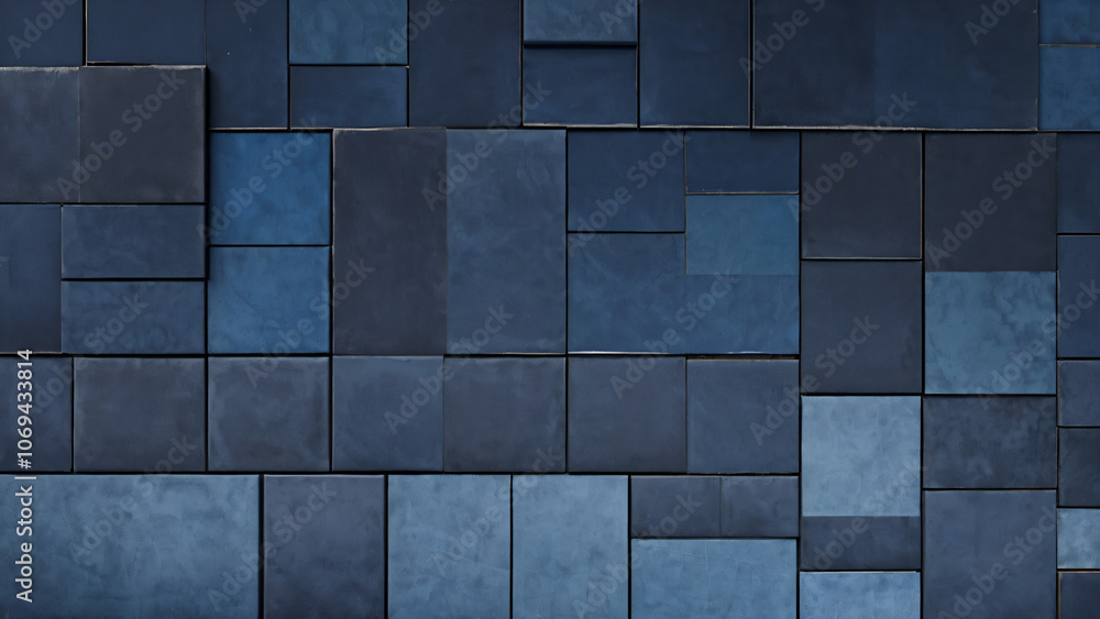 dark blue wall with a pattern of squares dark blue wall with a pattern of squares